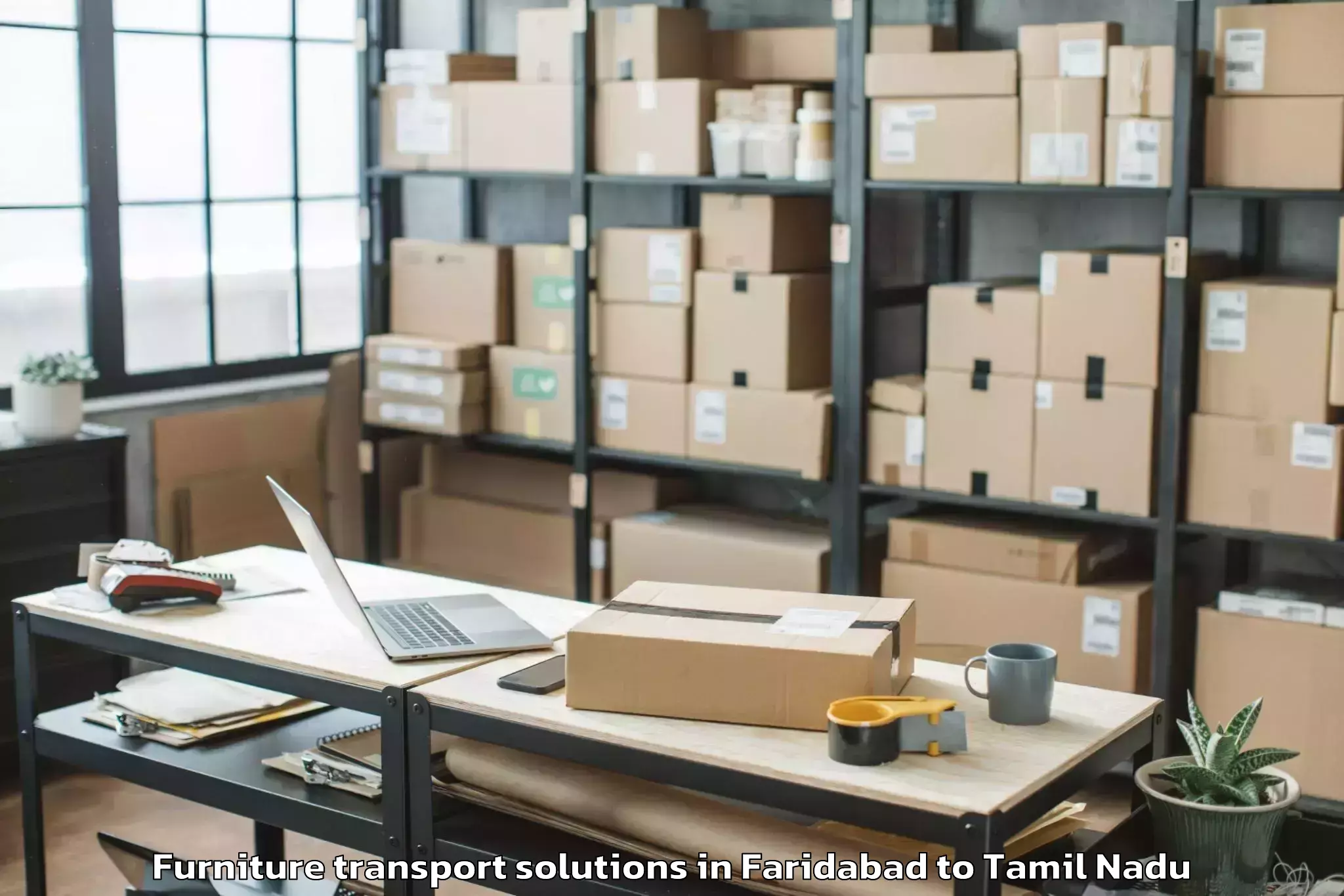 Top Faridabad to Vedasandur Furniture Transport Solutions Available